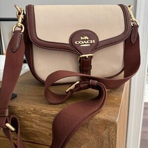 Coach Tan and Brown Crossbody Bag